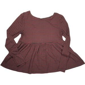 Urban Outfitters Kimchi Blue Top First Date Long Sleeve Peplum‎ Tee Women's M